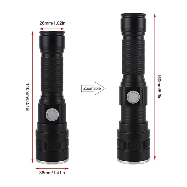Zoombar Ficklampa XPH50 1800 lumen