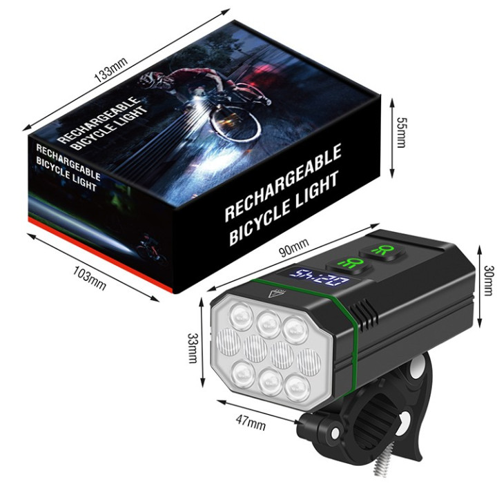 Boruit YHX-2666 3000 lumen Cykellampa